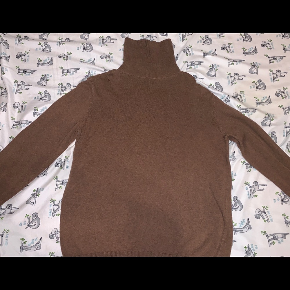 Dark brown turtleneck